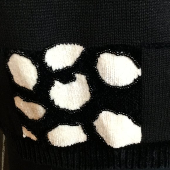 Vintage Berer black multi square print beaded jacket - Picture 6 of 7